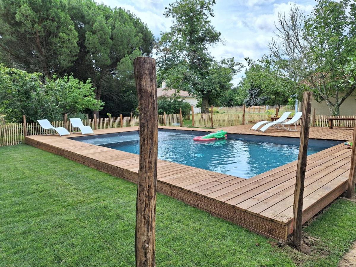 La Pinede Du Cheou, Piscine, Logement Independant, Parking, Draps, Wifi Fibre Mimizan Luaran gambar